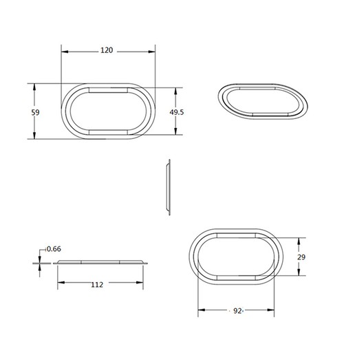 120mm*60mm Bass Vibration Speaker Auxiliary Membrane Audio Woofer Diaphragm BII - Picture 3 of 3