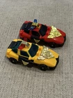 Lot Of 2 Vintage Police Transformer Corvettes Cop Cars