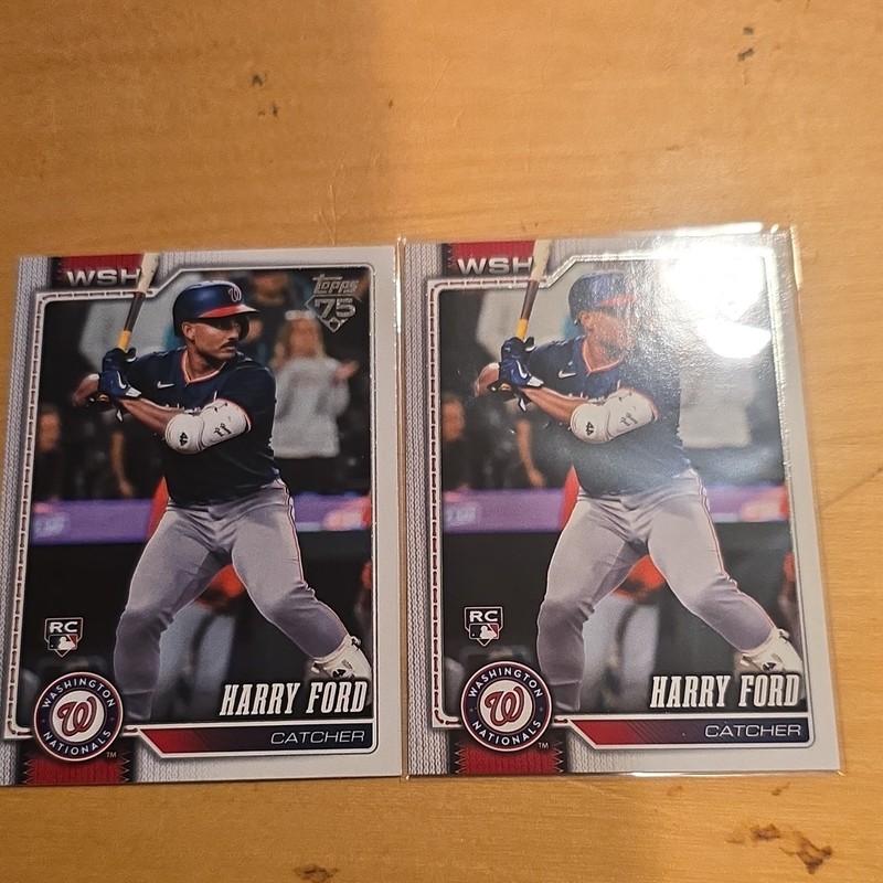 Topps 2026 Series 1 Harry Ford Rookie RC #659 Nationals MLB Card Lot (2)
