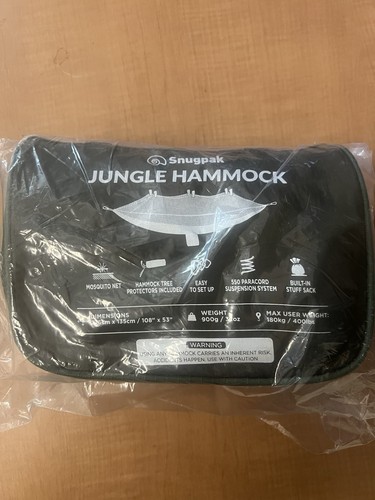 Snugpak New Jungle Hammock 61660 Olive Green Sealed NIB Military Surplus Item
