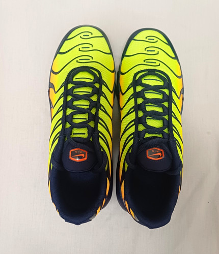 Nike Air Max Plus (GS) Unisex Kids Trainers UK 6 EU 39 Yellow Mesh Low Top
