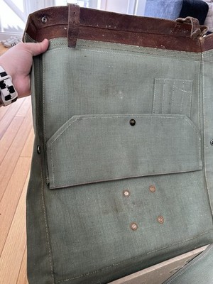 Vintage 1960s Swiss Military Rucksack Medical Case Backpack Canvas