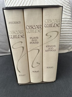 Oscar Wilde 3-vol set Plays & Poems, Stories, Essays&Letters: Folio Society 1993