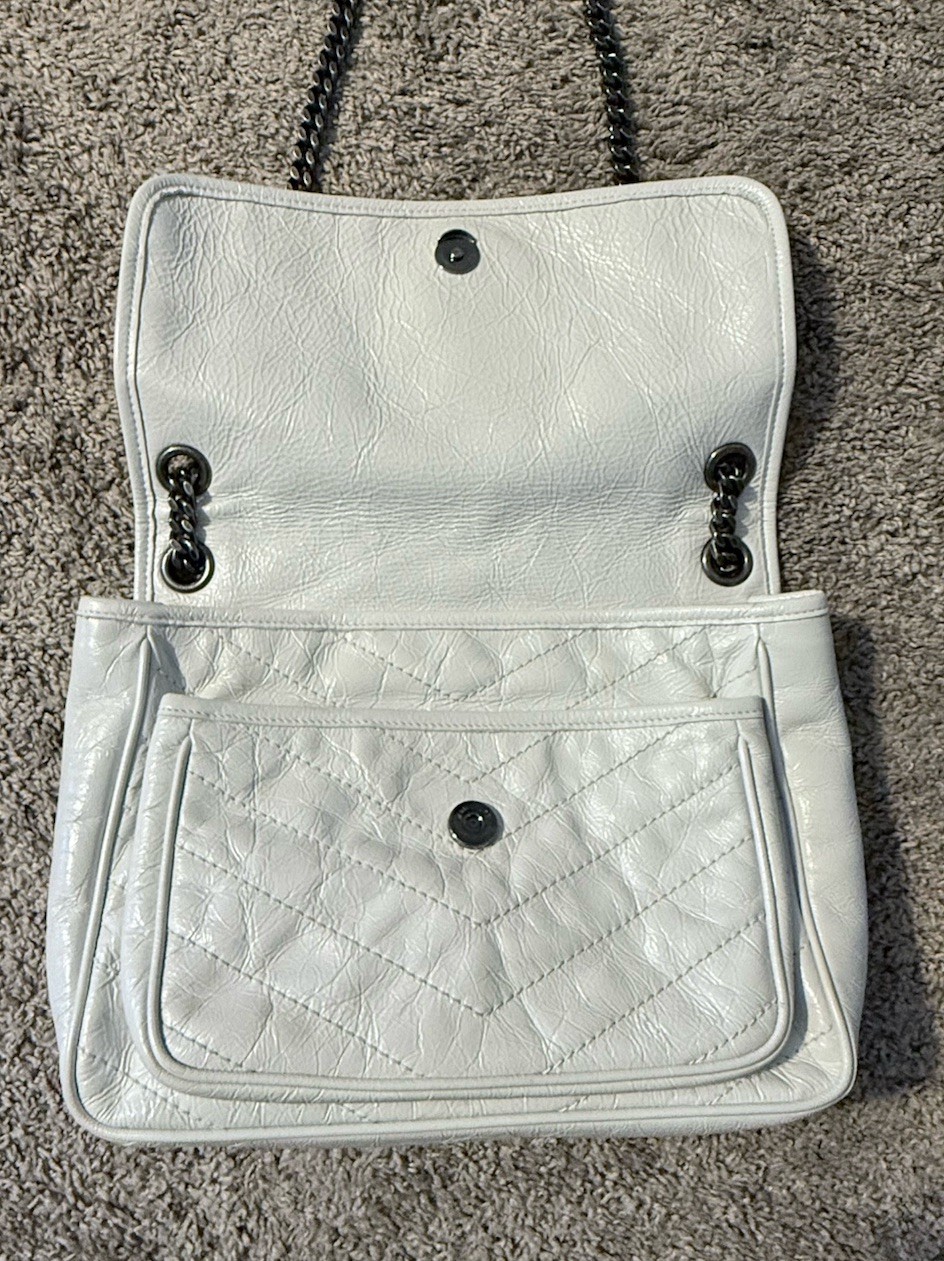 Borsa a tracolla YVES SAINT LAURENT Niki catena bianca