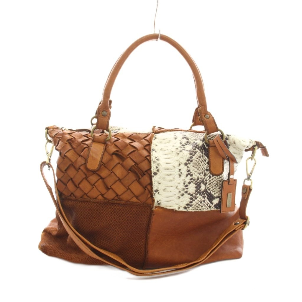 Kanematsu GINZA Tote Shoulder Bag 2WAY Brown & White … - Gem