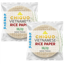 Chiquo Vietnamese Round Rice Paper (22cm)340g - Pack of 2 - Spring Roll Wrappers