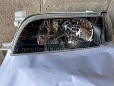 1993-1997 Toyota Corolla JDM Headlights Set Black Housing Corner Lamps 4pcs