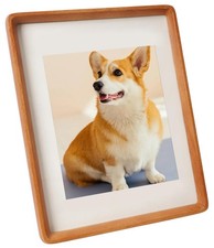 16x20 Picture Frame Wood 11x14 with Mat, Natural Solid Teak Wooden Photo Fram...