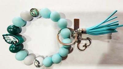 Eagles Keychain Wristlet Bracelet - Silicone