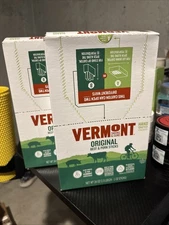 2 Box Vermont 1 OZ Original Beef And Pork Sticks  48 Total  New Sealed Exp 10/25
