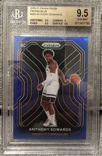 Anthony Edwards - 2020-21 Panini Prizm - RC Prizms Blue /199 - BGS 9.5 gem mint