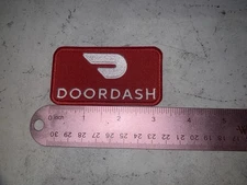 CUSTOM MADE Embroidered Doordash Patch Iron On and/or Sew On- Red