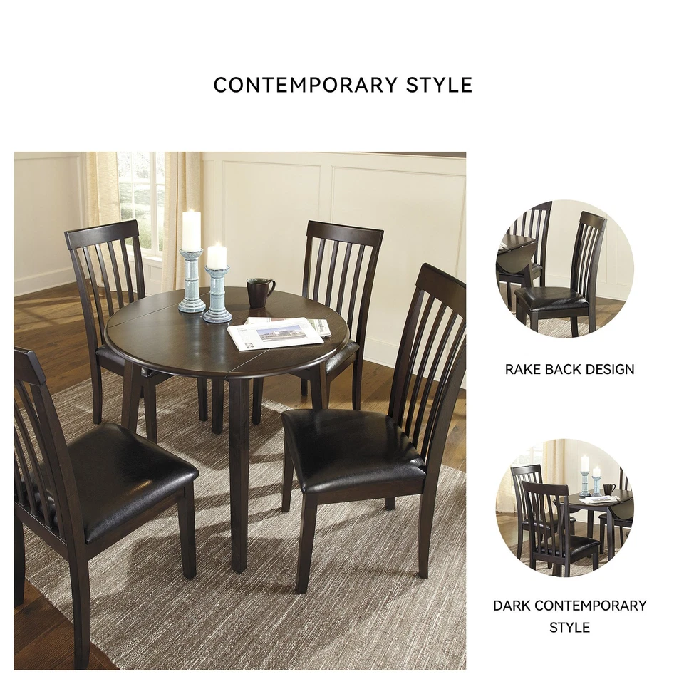 Ashley Furniture Hammis Faux Leather Side Chair in Dark Brown (Set of 2) - Image 3 of 4