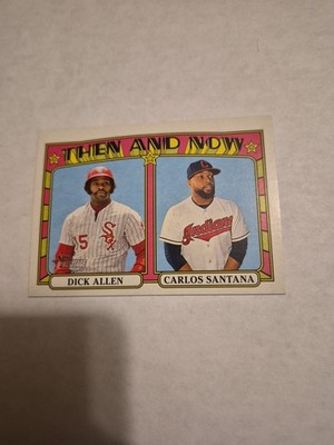 DICK ALLEN & CARLOS SANTANA 2021 TOPPS HERITAGE THEN & NOW #TH-9 FREE SHIPPING 