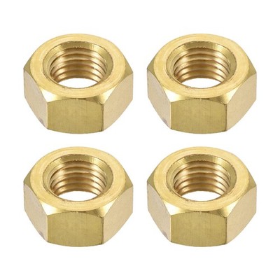 M16 Brass Machine Screw Insert Lock Hex Hex Nut Fastener 4pcs