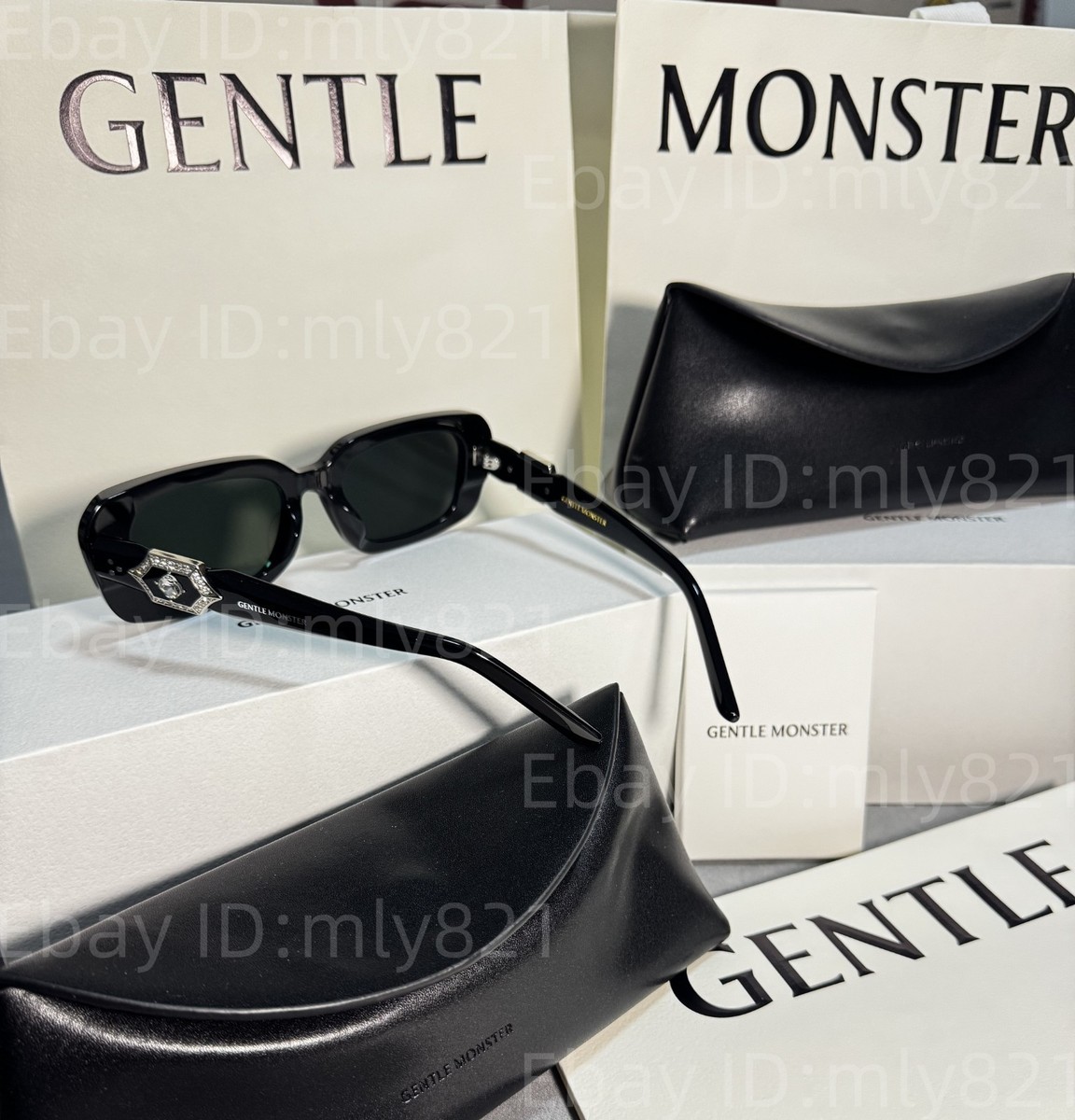 GentleMonster Sunglasses Phantom 01 Black Frame Gray Lenses | eBay