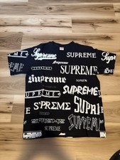 Supreme Multi Color Logo Long Sleeve Tee Black