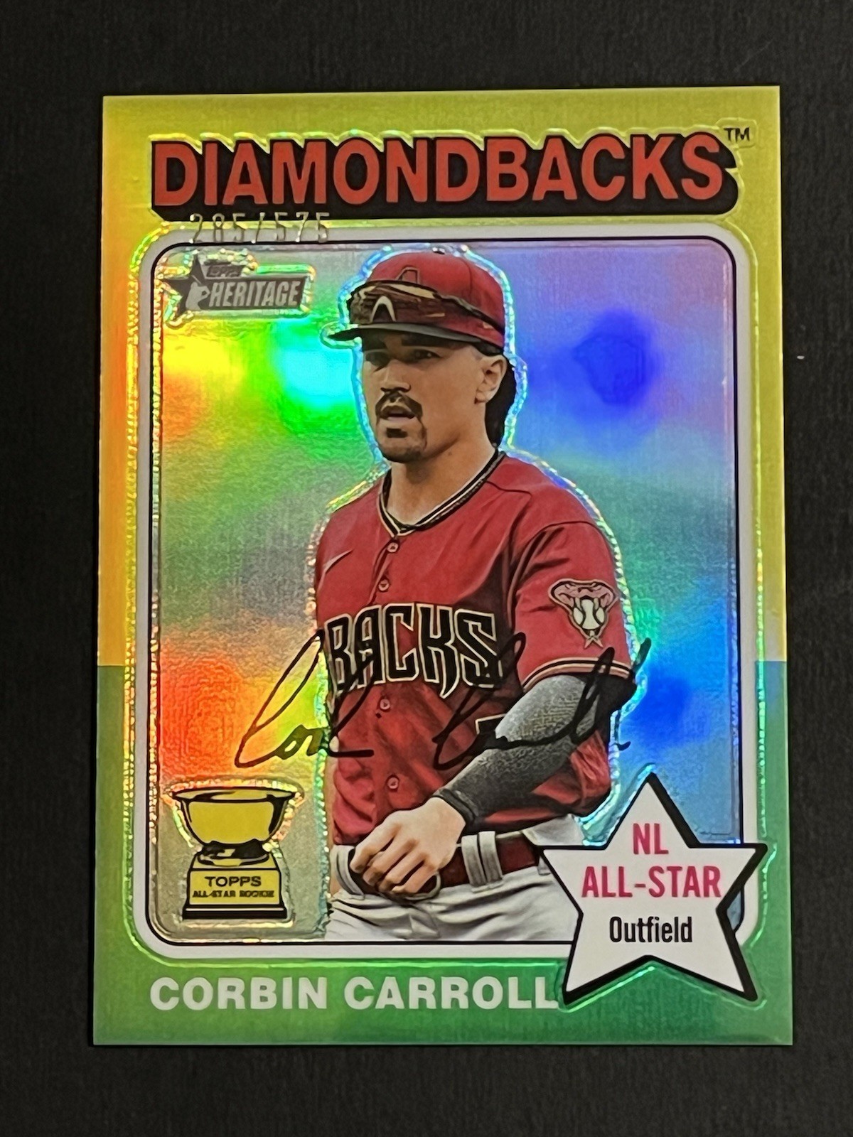2024 Topps Heritage Corbin Carroll Chrome Refractor /575 Diamondbacks