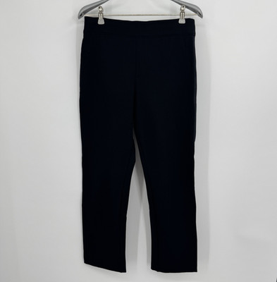 SPANX The Perfect Black Ponte Ankle Pant Back Seam Skinny Pants M Petite 27'' Ins