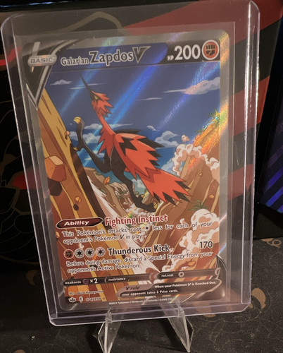 Galarian Zapdos V 174/198 Full Art Ultra Rare Holo Chilling Reign