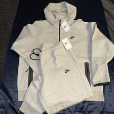 2XL  Gray Nike Tech Fleece Men  s Tracksuit Set   Hoodie  Joggers