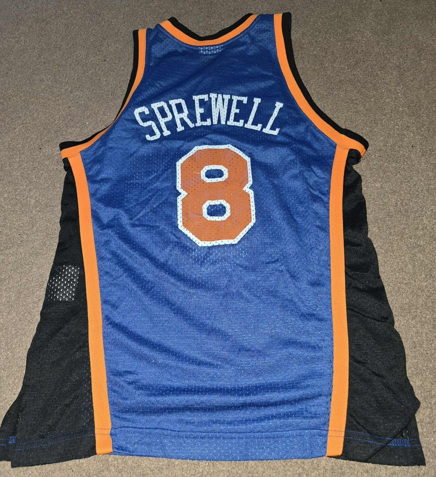 Vtg Latrell Sprewell New York Knicks Starter Jersey YOUTH BOYS Large 14 vtg-latrell-sprewell-new-york-knicks-starter-jersey-youth-boys-large-14