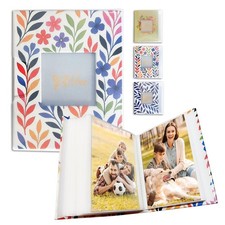 BzzBee 6x4 Photo Album with Protective Case - Holds 16.5cm x 13.5cm, Multi
