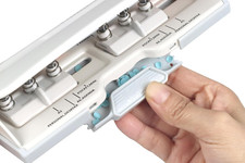 Adjustable 6 Hole Punch, off White, 8 Sheet Capacity, Mini/Pocket A3/ A4 / A5...