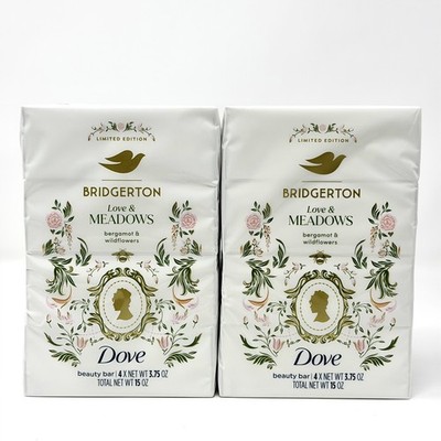8 Dove Limited Edition Bridgerton Love & Meadows Beauty Bars (2) 4-Packs NEW