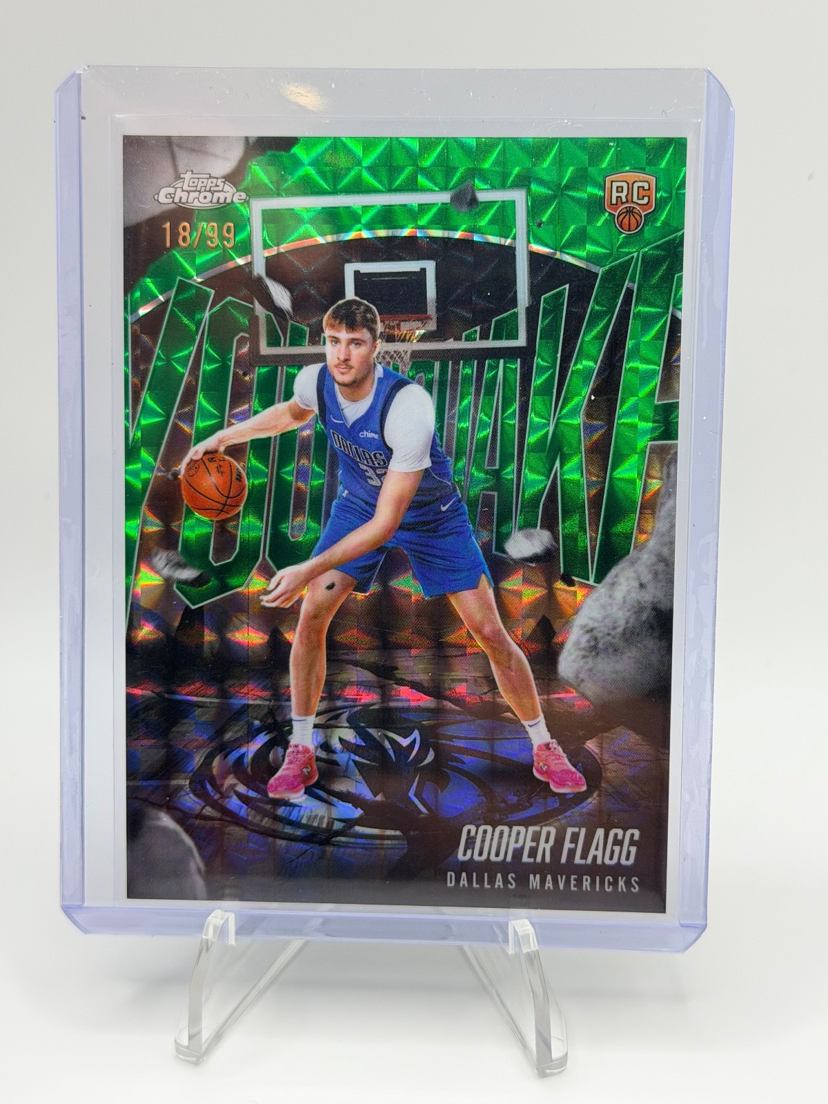2025-26 Topps Chrome Cooper Flagg Youthquake Green Geometric /99