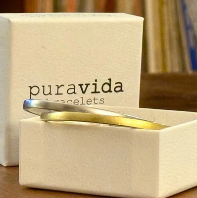 $63 Pura Vida Gold and Silver Bracelet Set