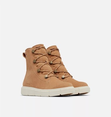 Sorel Women's Sorel Explorer III Joan Waterproof Boots Tawny Buff, Kreide Neu