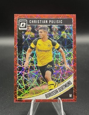 2018-19 Donruss Optic CHRISTIAN PULISIC Red Velocity /50 SP Prizm Card BVB #66