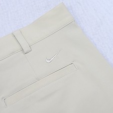 Nike Golf Pants Beige Performance Stretch Wicking Flat Front Mens Size 38 x 34