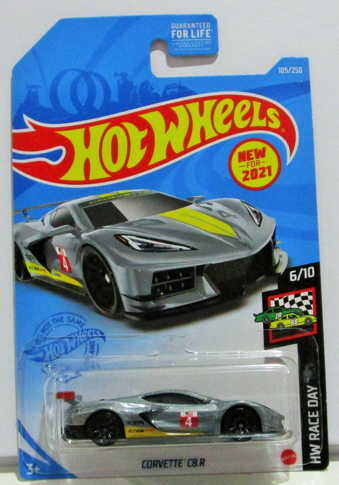 Hot Wheels 2021 basic series corvette C8.R silver #105 / 250