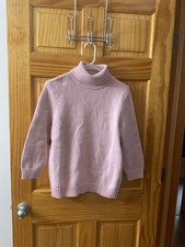Ralph Lauren Sweater Girls/child Pink 100 Cotton Turtleneck Size XL