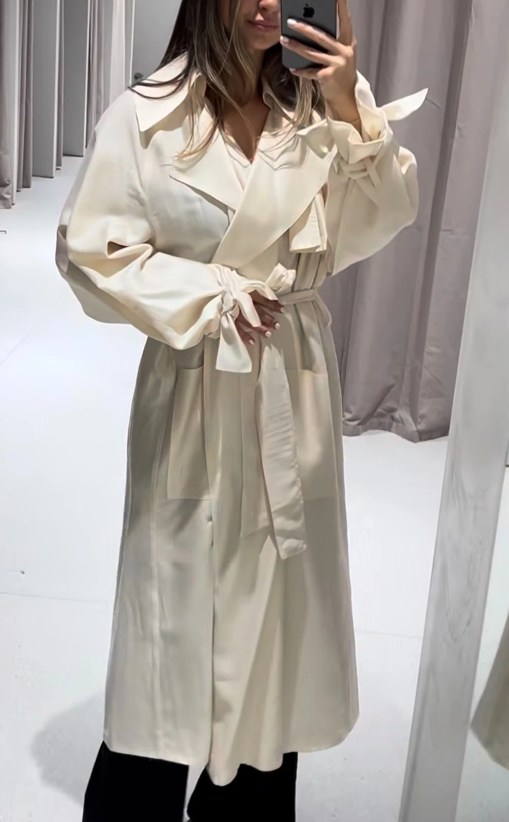 ZARA : ZW COLLECTION Flowing Trench Coat with Belt : 2244/090 | ALL SIZES