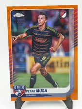 2025 Topps Chrome MLS Petar Musa True Orange /25 FC Dallas #61