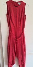 Womens Coast Waterfall Crepe Midi Dress in Red. Size S
