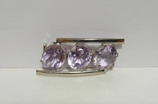 Natural stone Amethyst Obi clasp