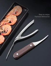2pcs Stainless Steel Shrimp Stripper Shrimp Line Remover Peeler Seafood Tools