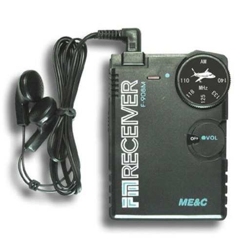 With Headset Air Band Radio AM Receiver 110MHz To 140MHz Aviation Band Receiver - Afbeelding 5 van 11