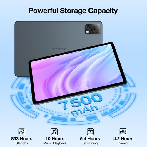 Tablette DOOGEE T20S 10,4 pouces Octa Core 15 Go + 128 Go Android 13 7500 mAh tablette PC - Photo 4/11