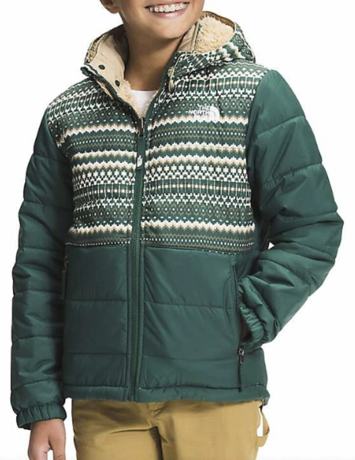 The North Face Big Boys 2 In 1 Reversible Mount Chimbo Full Zip Hooded Jacket L