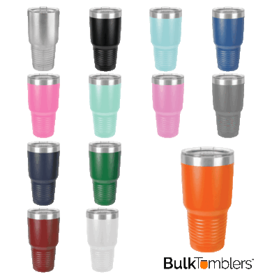 Genuine Case of 24 - Blank 30 oz Stainless Steel Insulated Tumblers with  Lid | eBay