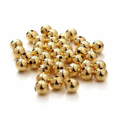 Vermeil 14k Gold Rust 500pcs 14K Gold Round Beads,Durables Beads That ...