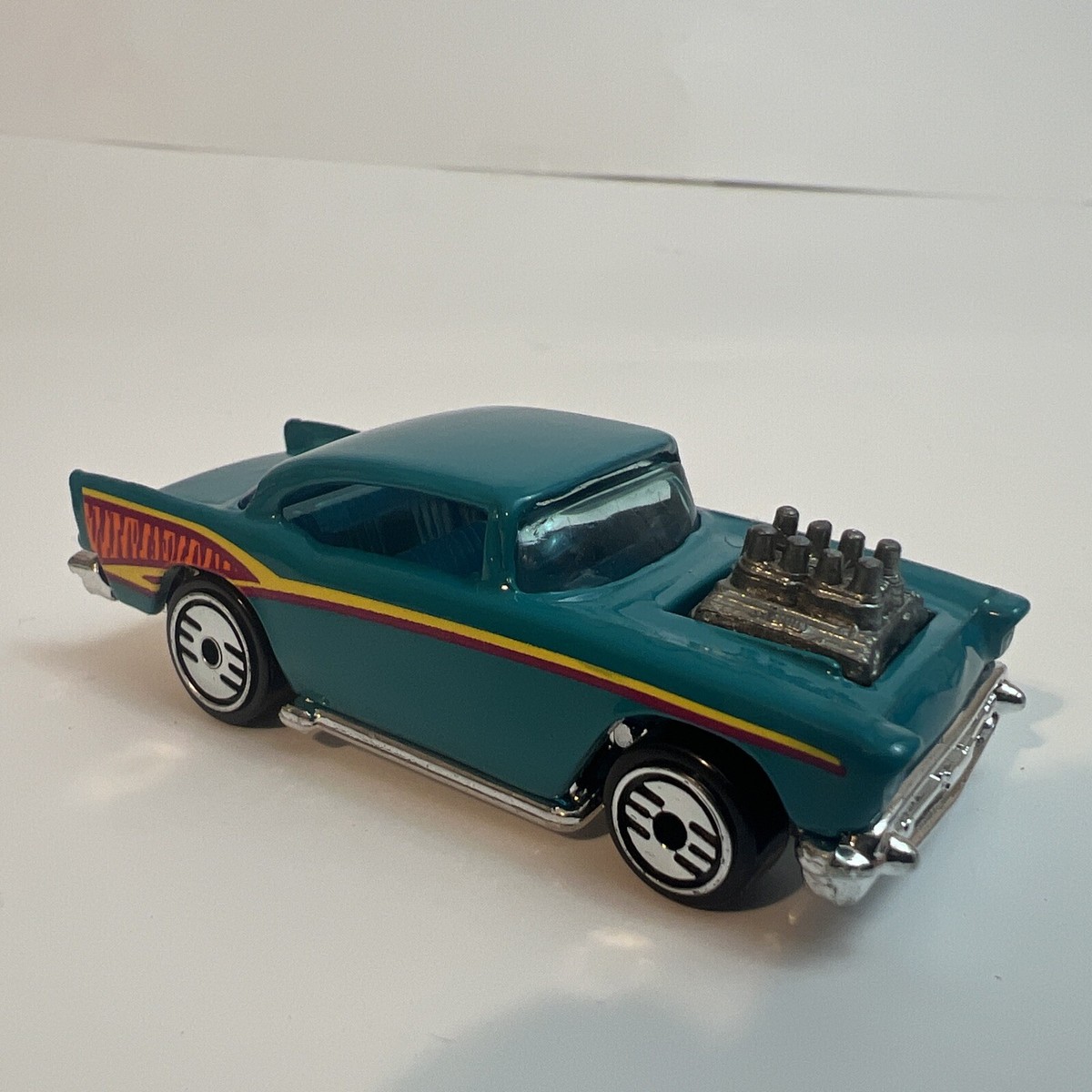 VINTAGE 1976 HOT WHEELS '57 CHEVY BELAIR TEAL BLUE DIECAST, Mattel