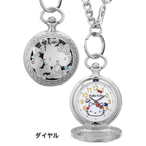 Sanrio Hello Kitty Poche Montre Argent SR-F05-KT Sunflame Cadeau Japon