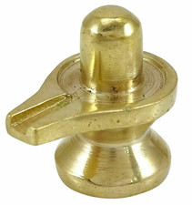 Estatua de LATÓN de 5 cm Dios hindú Shiva Lingam Ídolo Puja Religioso Envío Gratis