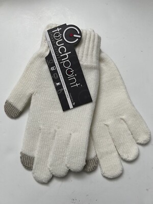 Touchpoint Smart Gloves For Touch Sensitive Devices One Size White Ivory